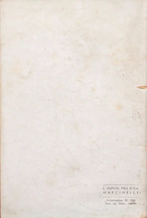 Verso de l'album Valhardi L'étrange réveillon de Jean Valhardi