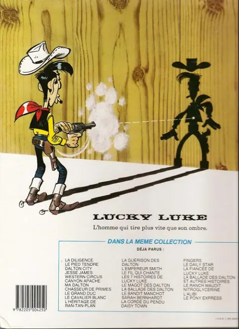 Verso de l'album Lucky Luke Tome 36 Western Circus