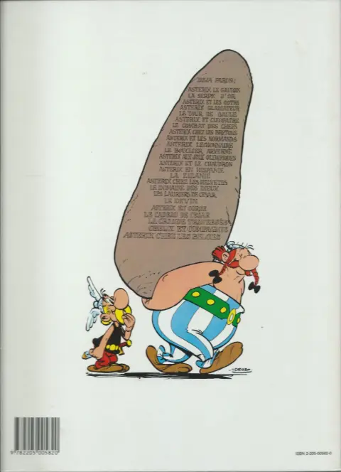 Verso de l'album Astérix Tome 17 Le domaine des dieux