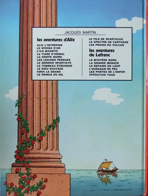 Verso de l'album Alix Tome 11 Le prince du Nil