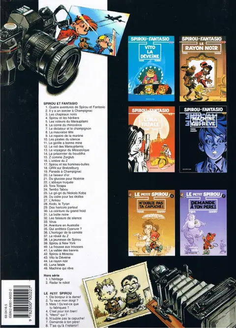 Verso de l'album Spirou et Fantasio Tome 20 Le faiseur d'or