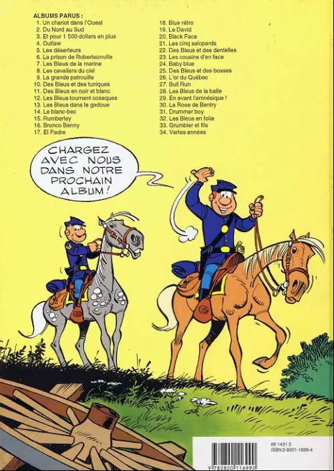 Verso de l'album Les Tuniques Bleues Tome 30 La rose de Bantry