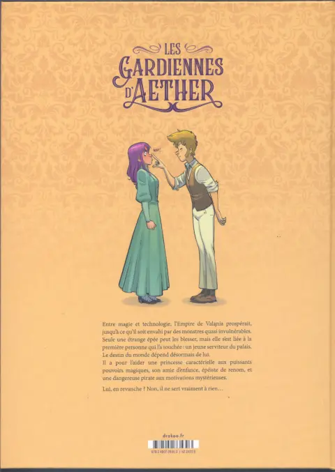 Verso de l'album Les gardiennes d'Aether 1 Un héros improbable