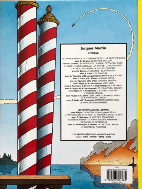 Verso de l'album Lefranc Tome 17 Le maître de l'atome