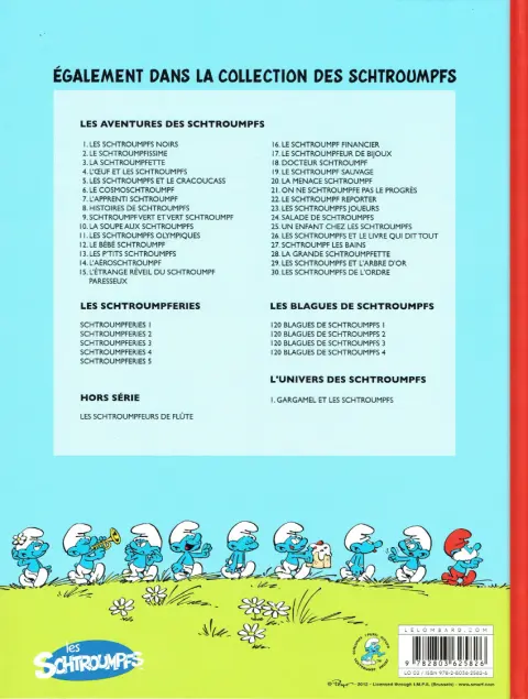 Verso de l'album Les Schtroumpfs Tome 21 On ne schtroumpfe pas le progrès