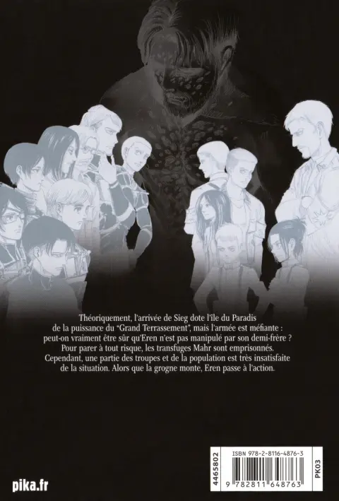 Verso de l'album L'Attaque des Titans 28