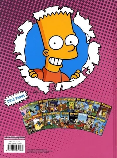 Verso de l'album Bart Simpson Tome 20 MDR