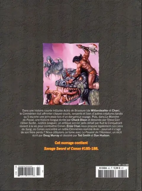 Verso de l'album The Savage Sword of Conan - La Collection Tome 60 Le monstre du passé