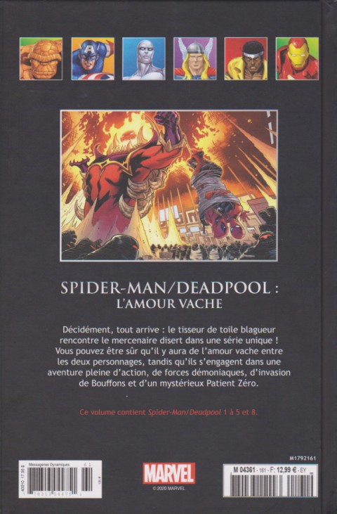 Verso de l'album Marvel Comics - La collection de référence Tome 161 Spider-Man / Deadpool : l'amour vache
