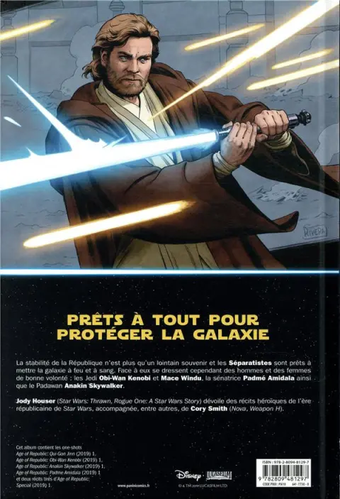 Verso de l'album Star Wars - L'ère de la République 1 Les Héros