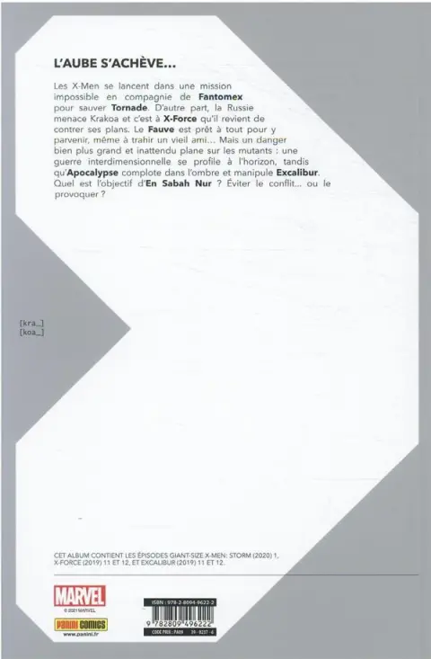 Verso de l'album Dawn of X Volume 16