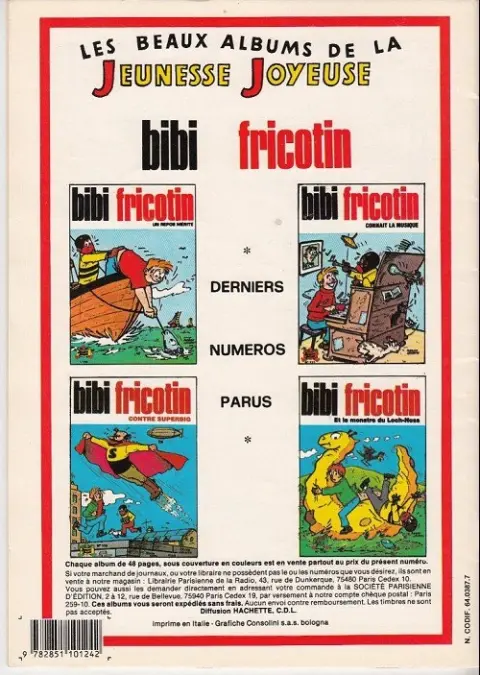 Verso de l'album Les Pieds Nickelés Tome 77 Les Pieds Nickelés cascadeurs
