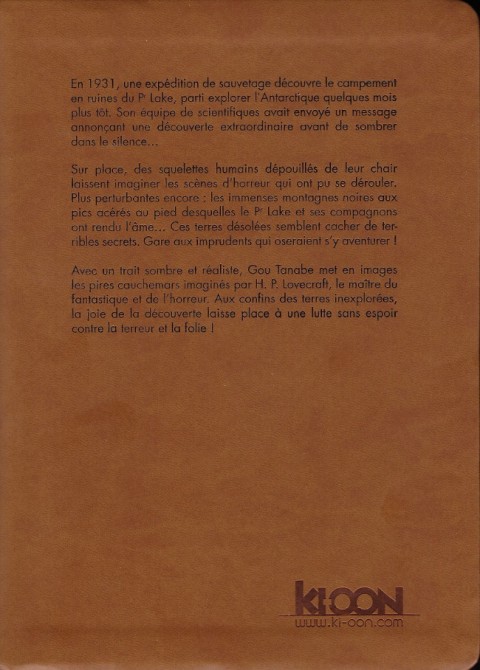 Verso de l'album Les Chefs-d'œuvre de Lovecraft Tome 1 Les montagnes hallucinées - Tome 1