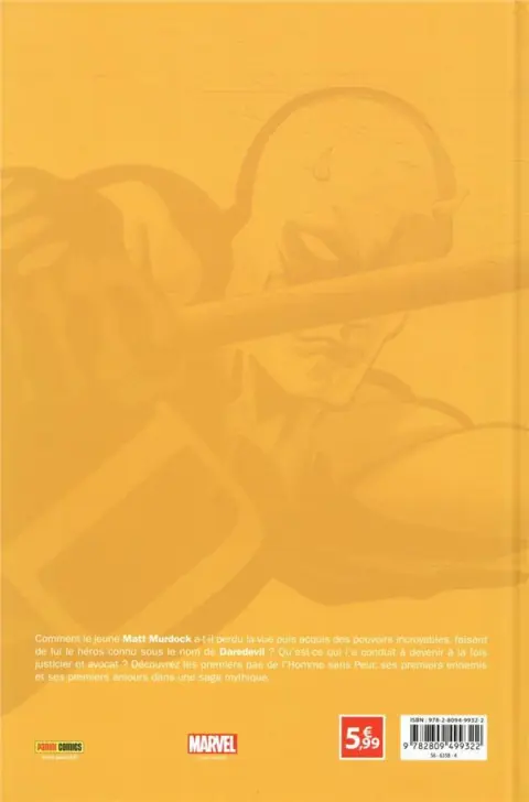 Verso de l'album Le printemps des comics Tome 10 Daredevil - Jaune