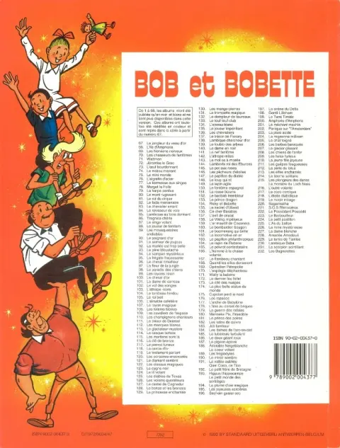 Verso de l'album Bob et Bobette Tome 130 Les mange-pierres