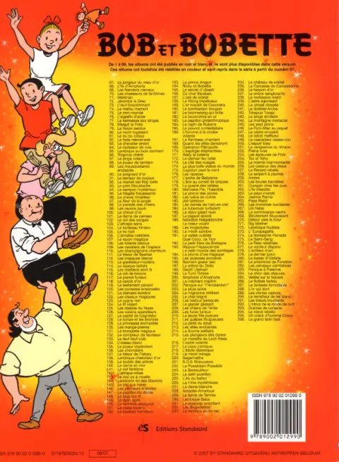 Verso de l'album Bob et Bobette Tome 172 Le dernier feu follet