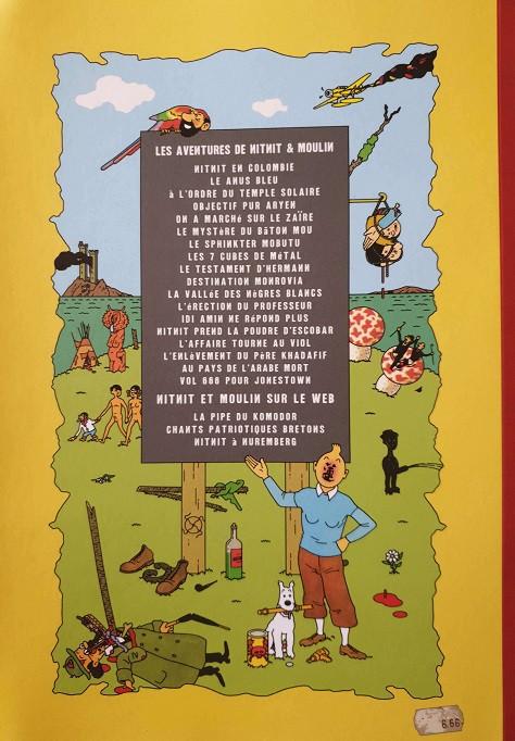 Verso de l'album Tintin Nitnit et le mystère du Lambda Rose