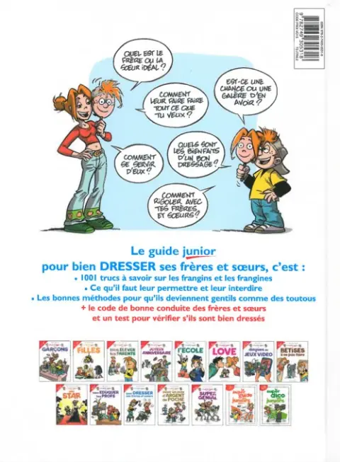 Verso de l'album Les guides junior Tome 11 Le guide junior pour bien dresser ses frères et sœurs