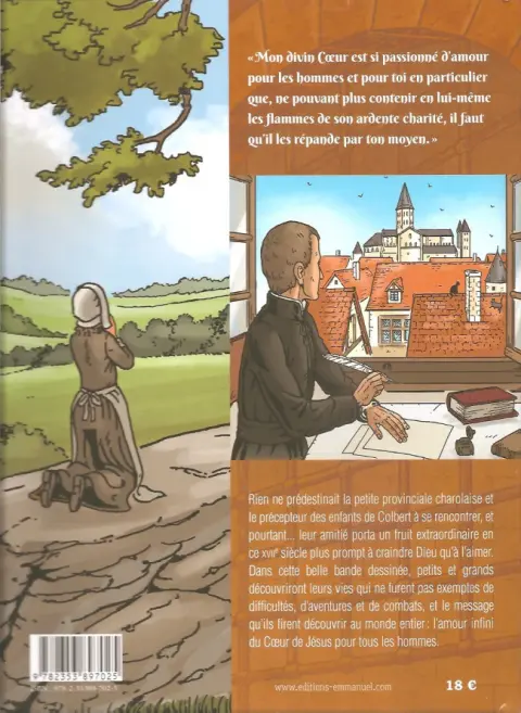 Verso de l'album Apôtres du Cœur de Jésus Sainte Marguerite-Marie et saint Claude La Colombière