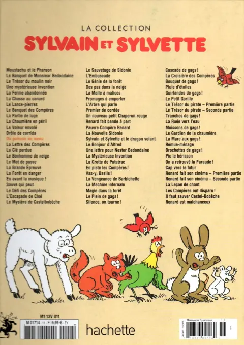 Verso de l'album Sylvain et Sylvette Tome 11 Du poisson au menu