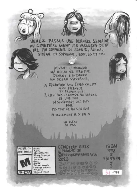 Verso de l'album Cemetery Girls Épisode 3