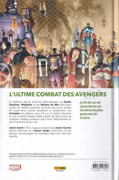Verso de l'album Avengers 11 Rassemblement