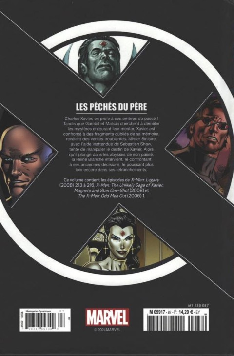 Verso de l'album X-Men - La Collection Mutante Tome 87 Les péchés du Père