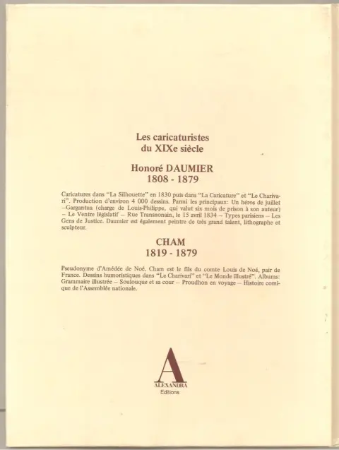 Verso de l'album Album du Siège Recueil de caricatures publiées pendant le siège de Paris (1870-1971) dans Le Charivari