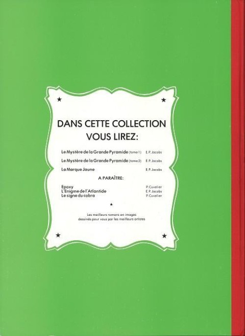 Verso de l'album Blake et Mortimer Tome 6 La Marque Jaune
