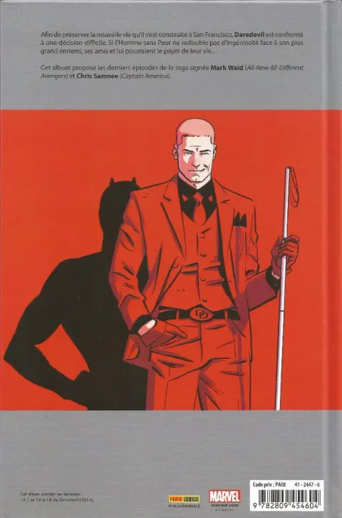 Verso de l'album Daredevil Tome 4 Rétrospection