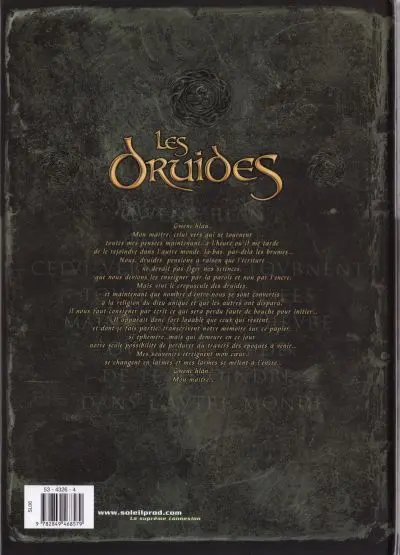 Verso de l'album Les Druides Tome 3 La lance de Lug