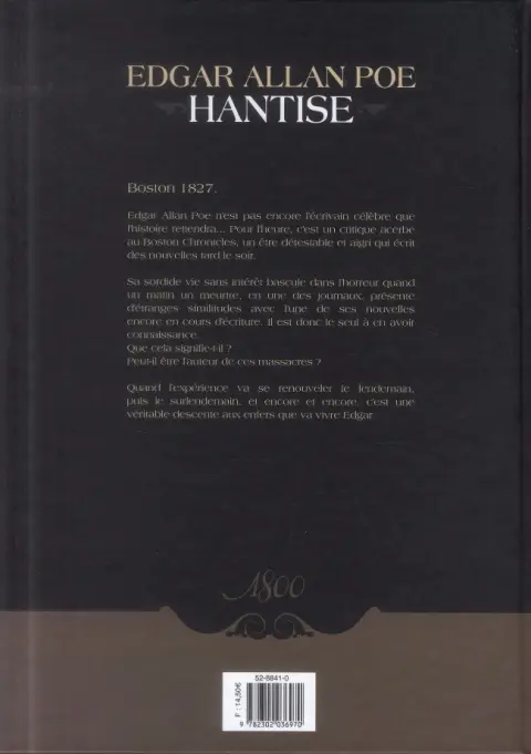 Verso de l'album Edgar Allan Poe Hantise