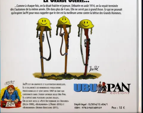 Verso de l'album 14-18 par l'absurde et l'humour noir