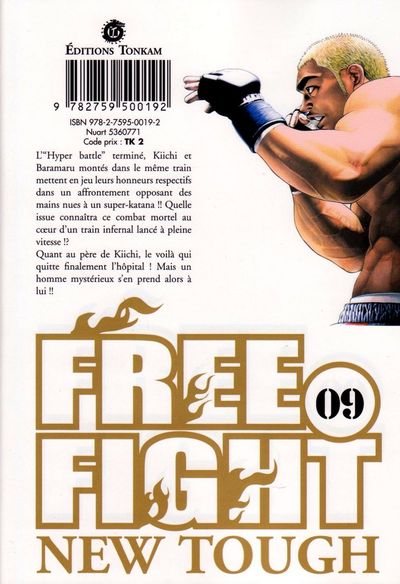Verso de l'album Free fight 09 Facing a legend