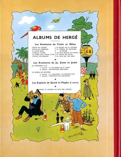 Verso de l'album Les Aventures de Jo, Zette et Jocko Tome 3 Le Rayon du Mystère - 1er épisode - Le Manitoba ne répond plus