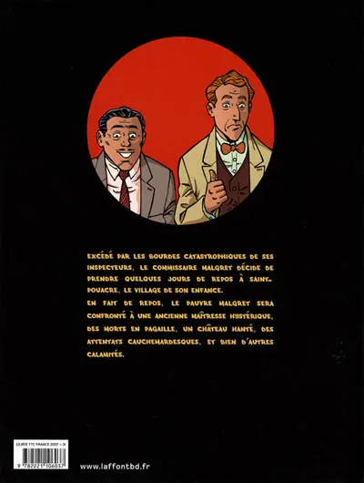 Verso de l'album Malgret Tome 1 Malgret et l'affaire Saint-Pouacre