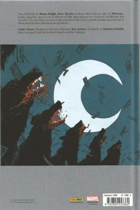Verso de l'album Moon Knight Tome 3 Croquemitaine