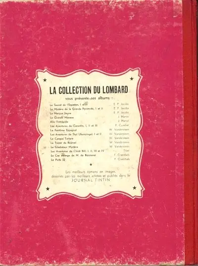 Verso de l'album Alix Tome 1 Alix l'intrépide
