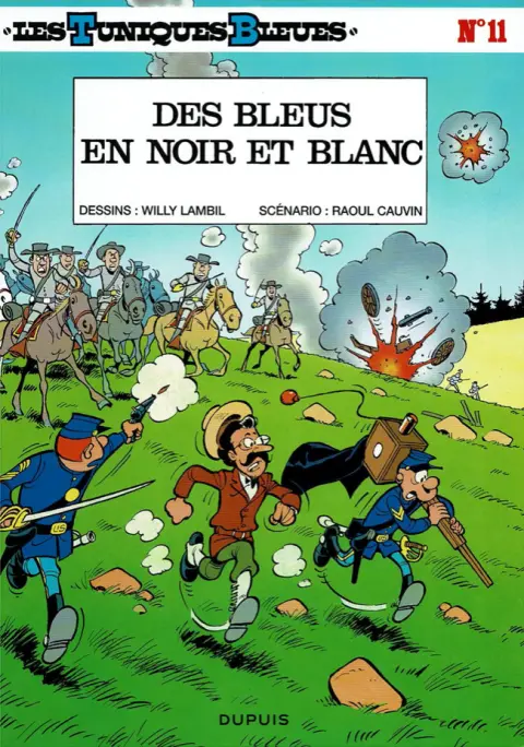 Couverture de l'album Les Tuniques Bleues Tome 11 Des Bleus en noir et blanc