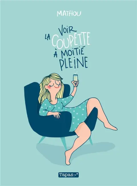 Voir la coupette à moitié pleine