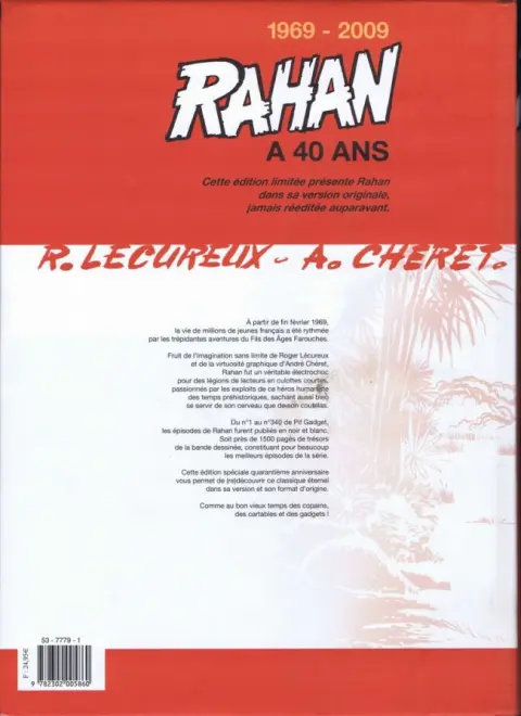 Verso de l'album Rahan Intégrale noir et blanc Tome 3