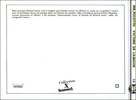 Verso de l'album Une aventure de Richard Lenoir Victime de Lamour