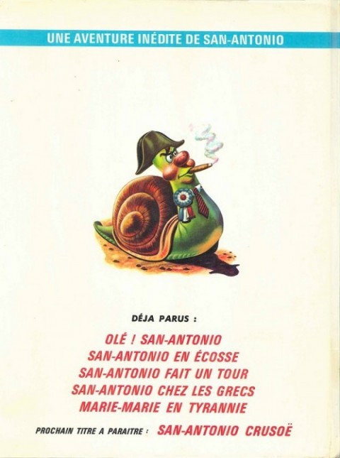 Verso de l'album San-Antonio (Les Aventures du Commissaire) Tome 6 L'histoire de France de Marie-Marie