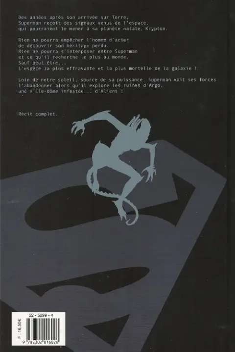 Verso de l'album Superman / Aliens Tome 1 Superman Aliens