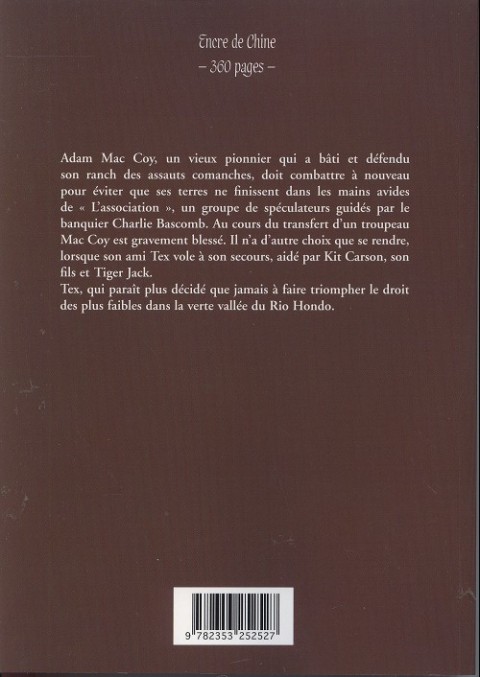 Verso de l'album Tex (Maxi) Tome 6 Rio Hondo