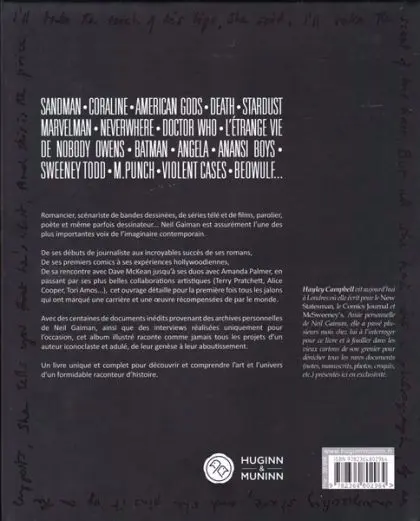 Verso de l'album Tout l'art de Neil Gaiman