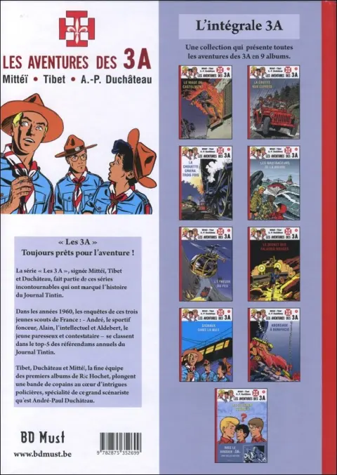 Verso de l'album Les aventures des 3 A Tome 4 Signaux dans la nuit