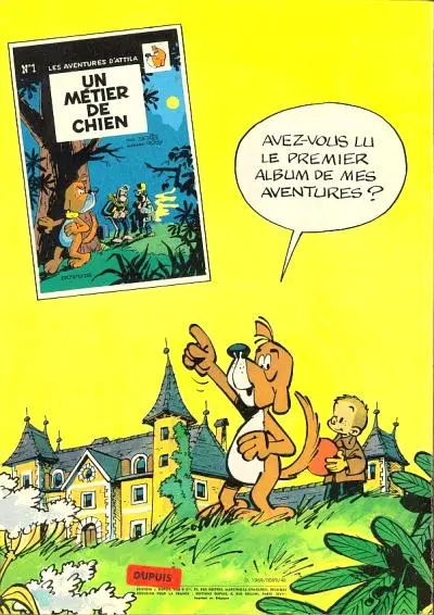 Verso de l'album Les aventures d'Attila Tome 2 Attila au château