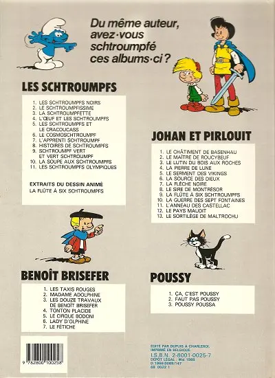 Verso de l'album Benoît Brisefer Tome 1 Les taxis rouges