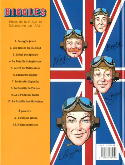 Verso de l'album Biggles Tome 3 Le Bal des Spitfire